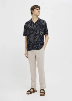 JJ Rebel Navy Printed Resort Shirt