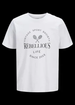JJ Rebel White Sports Slogan T-Shirt