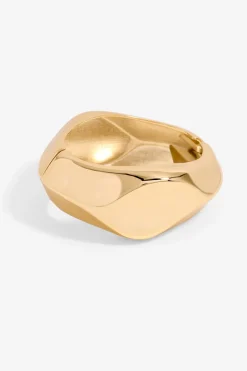 Jon Richard Gold Plated Angular Dome Cuff