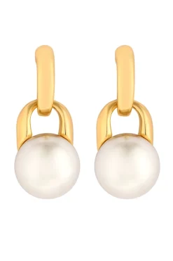 Jon Richard Gold Plated And Pearl Mini Drop Earrings