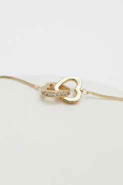 Jon Richard Gold Plated Interlink Heart Toggle Bracelet
