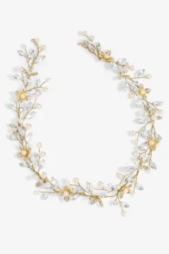 Jon Richard Gold Plated Pearl And Crystal Floral Hair Vine