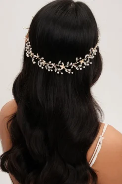 Jon Richard Gold Plated Pearl And Crystal Floral Hair Vine