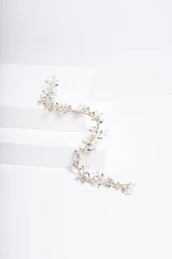 Jon Richard Gold Plated Pearl And Crystal Floral Hair Vine