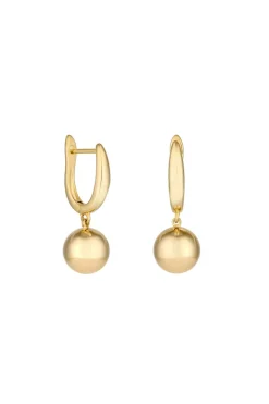 Jon Richard Gold Plated Polished Orb Earrings