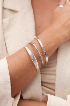 Jon Richard Gold Plated Ribbed Polished Cuff