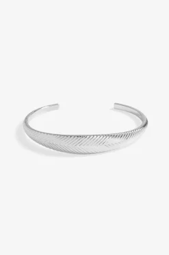 Jon Richard Gold Plated Ribbed Polished Cuff