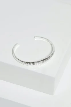 Jon Richard Gold Plated Ribbed Polished Cuff