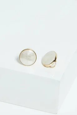 Jon Richard Gold Plated Shell Clip Earrings