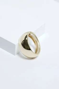 Jon Richard Gold Plated Wide Polished Cuff