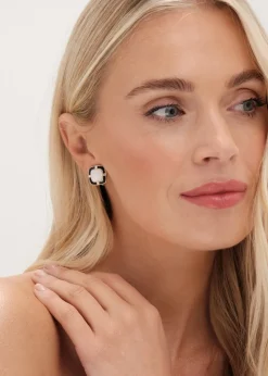 Jon Richard Monocrome Clip Earrings