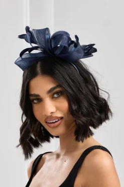 Jon Richard Navy Medium Fascinator Headband