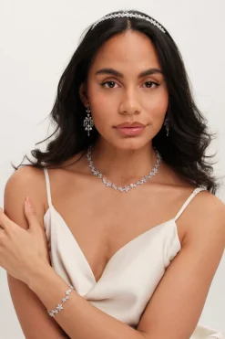 Jon Richard Rhodium Plated Cubic Zirconia Open Twist Box Set