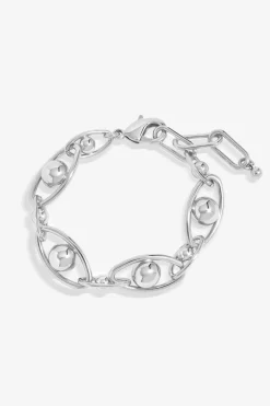 Jon Richard Silver Plated Polished Orb Chain Bracelet