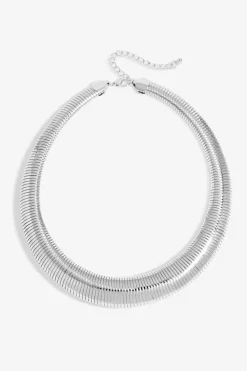 Jon Richard Silver Plated Statement Omega Necklace
