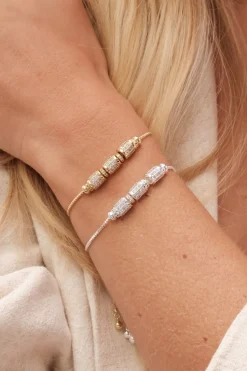 Jon Richard Silver Plated Pave Charm Toggle Bracelet