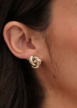 Jon Richard Vintage Inspired Gold Plated Knot Stud Earrings