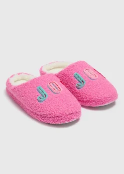 Joyful JOY Pink Mule Slippers