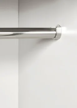 Julian Bowen Alba 2 Door Wardrobe in White and Oak (202 x 77 x 53cm)