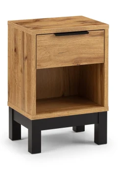 Julian Bowen Bali 1 Drawer Bedside in Light Brown (50 x 35 x 26cm)