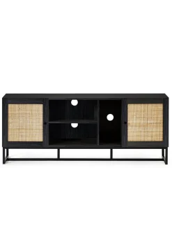 Julian Bowen Black Padstow Tv Unit (60 x 150 x 40cm)