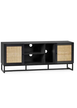 Julian Bowen Black Padstow Tv Unit (60 x 150 x 40cm)
