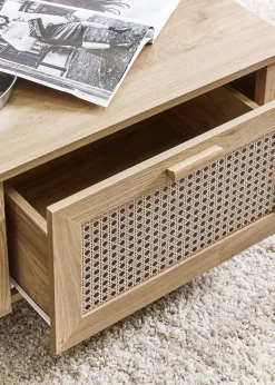 Julian Bowen Brown Sydney 2 Drawer Coffee Table (42 x 120 x 60cm)