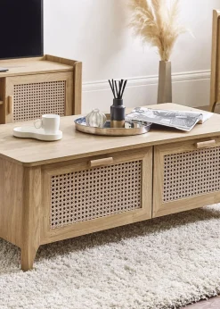 Julian Bowen Brown Sydney 2 Drawer Coffee Table (42 x 120 x 60cm)