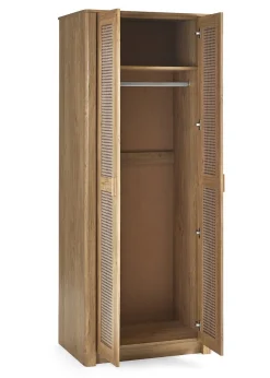 Julian Bowen Brown Sydney 2 Door Wardrobe (202 x 88 x 55cm)