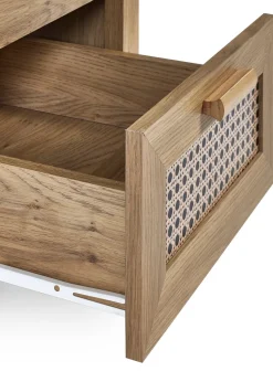 Julian Bowen Brown Sydney 2 Drawer Bedside (55 x 50 x 41cm)