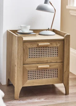 Julian Bowen Brown Sydney 2 Drawer Bedside (55 x 50 x 41cm)