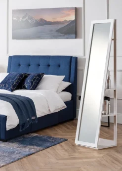 Julian Bowen Fresco White Storage Mirror (155 x 36 x 36cm)