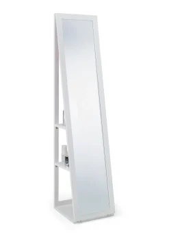Julian Bowen Fresco White Storage Mirror (155 x 36 x 36cm)