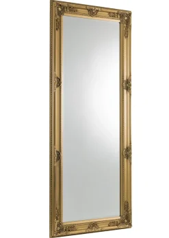 Julian Bowen Gold Palais Lean To Dress Mirror (170 x 70 x 6cm)