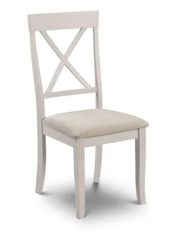 Julian Bowen Grey Davenport Elephant Dining Chairs Set Of 2 (96.5 x 44 x 52cm)