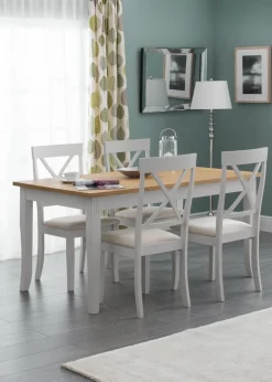 Julian Bowen Grey Davenport Elephant Dining Chairs Set Of 2 (96.5 x 44 x 52cm)