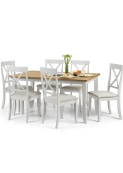 Julian Bowen Grey Davenport Elephant Dining Chairs Set Of 2 (96.5 x 44 x 52cm)