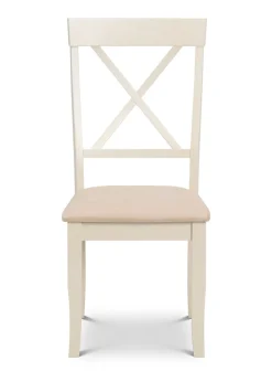 Julian Bowen Ivory Davenport Chairs Set Of 2 (96.5 x 44 x 52cm)