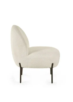 Julian Bowen Ivory Lulu Boucle Accent Chair (77 x 60 x 64cm)