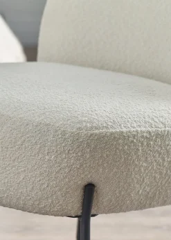 Julian Bowen Ivory Lulu Boucle Accent Chair (77 x 60 x 64cm)