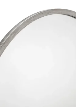 Julian Bowen Octave Round Pewter Wall Mirror (80 x 80 x 2cm)