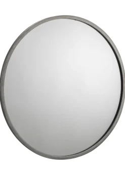 Julian Bowen Octave Round Pewter Wall Mirror (80 x 80 x 2cm)