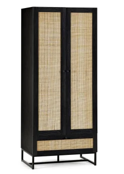 Julian Bowen Padstow Wardrobe in Black (190 x 80 x 56cm)