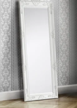 Julian Bowen Palais White Lean To Dress Mirror (170 x 70 x 6cm)