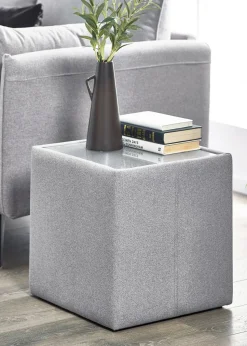 Julian Bowen Silver Rohe Lamp Table (45 x 45 x 45cm)