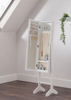 Julian Bowen White Prima Jewellery Mirror (144 x 34 x 35cm)