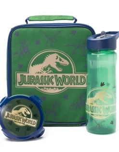 Jurassic World Childrens Lunch Bag, Bottle & Snackpot 3 Piece Set