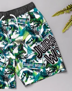 Jurassic World Kids Dinosaur Green Swim Shorts (4-12 Years)