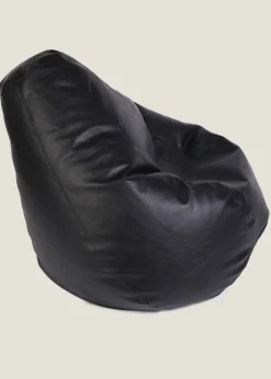 Kaikoo Black Faux Leather Tear Drop