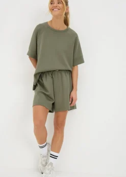 Khaki Super Soft Co Ord Shorts